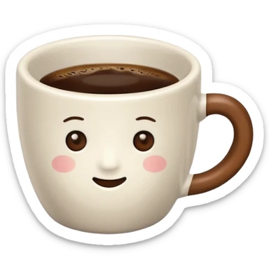 A coffee emoji very small sticker