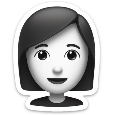 Linkedin icon emojie black and white sticker