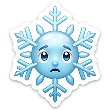 A crying snowflake  sticker