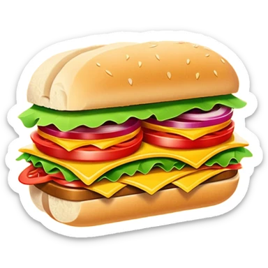subway restaurant realistic logo design sticker