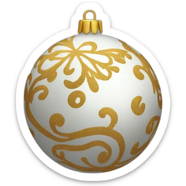 christmas ball decorated sticker