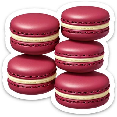  Macarons Burgundy sticker