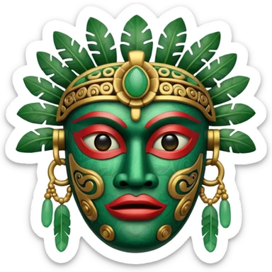  Mayan mask  sticker