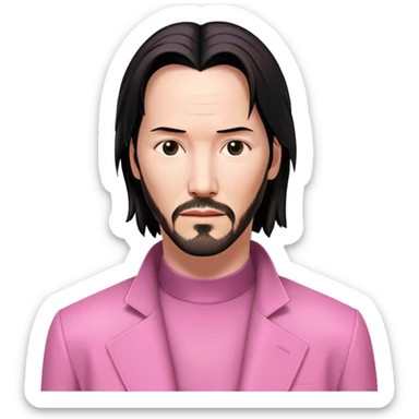 Keanu Reeves Neo Matrix pink sticker