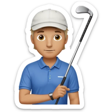 man golfer sticker