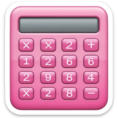 Pink calculator sticker