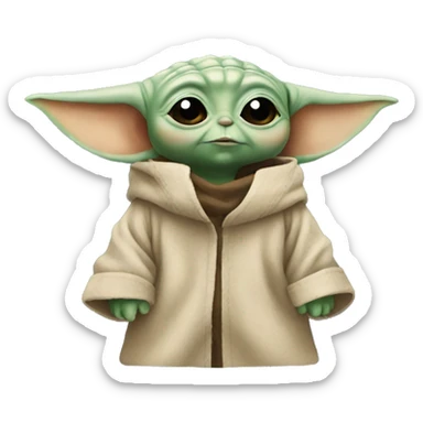 Baby baby yoda sticker