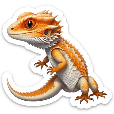 White bearded dragon sticker