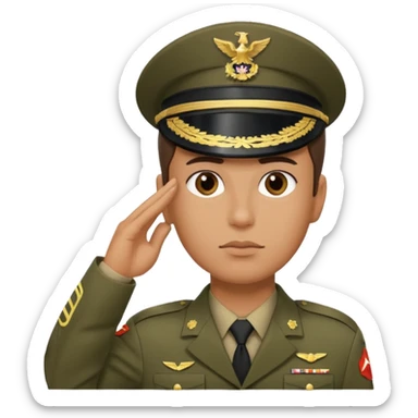 soldier saluting sticker