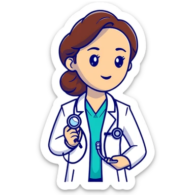 vet doctor woman sticker