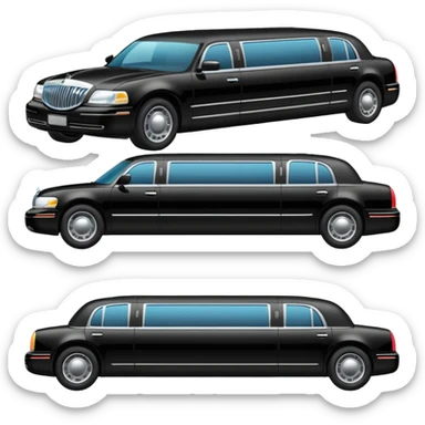 a black limo sticker