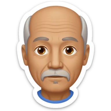 70 year old man with goatee and thin hairline sticker