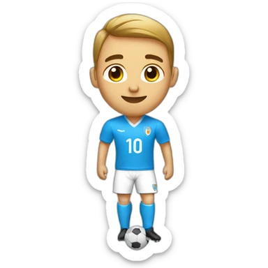 Un joueur de foot avec le numéro 10 sticker