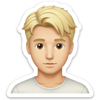 blonde male hairstyles sticker