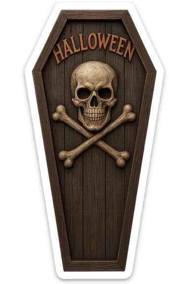 Halloween coffin , remove background sticker
