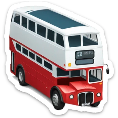 double decker bus sticker