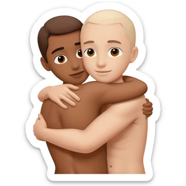 This emoji:🫂, but fully naked sticker