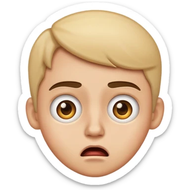 Can you make a shocked face that kinda looks disgusted but make it look like an iPhone emoji sticker