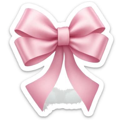 light pink ribbon bow sticker