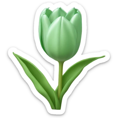 Pastel green tulip sticker