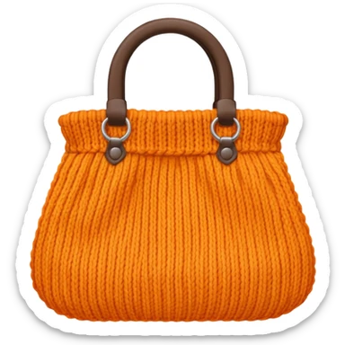 orange Knitted Bag sticker