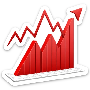 chart going down sticker