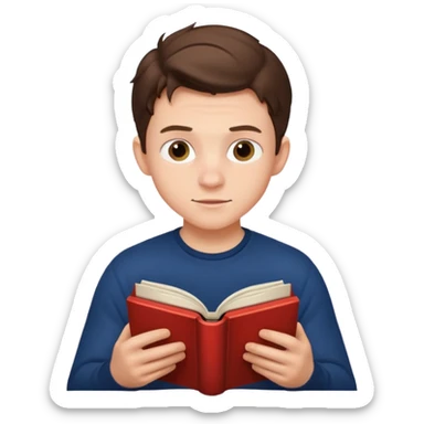 tom holland read book sticker