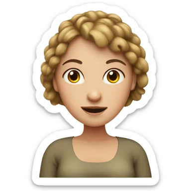 European pregnant woman sticker