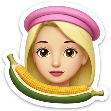 Un tamal femenino animado/caricaturado con moño, muy enferma con un termómetro en la boca. sticker