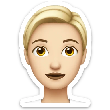 data analyst stressed white woman with eyes sticker