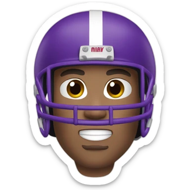football player with purple shirt and white short sticker