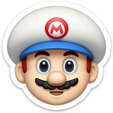 Ein Pudel im aussehen vom SuperMario Universum sticker