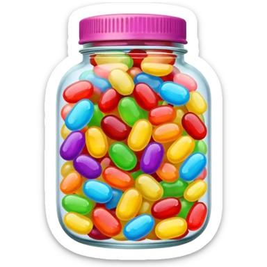 Jellybean jar sticker