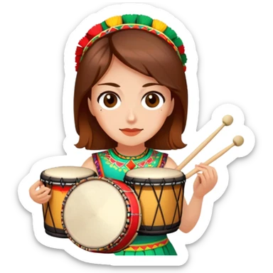 Festive Drummer sticker