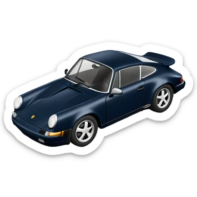 navy blue Porsche 911 sticker