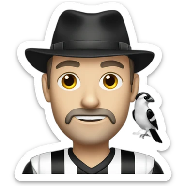 Collingwood magpie bird fanatic sticker