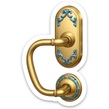 door handle with hanger sticker