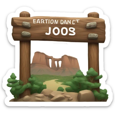 National park sign sticker