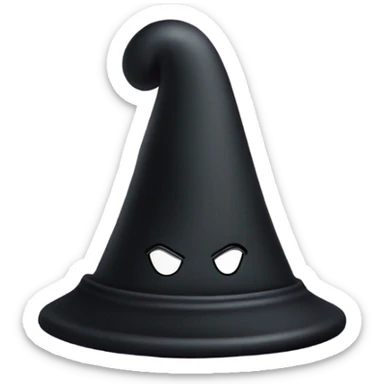 a cool black chess pawn with a wizard hat sticker