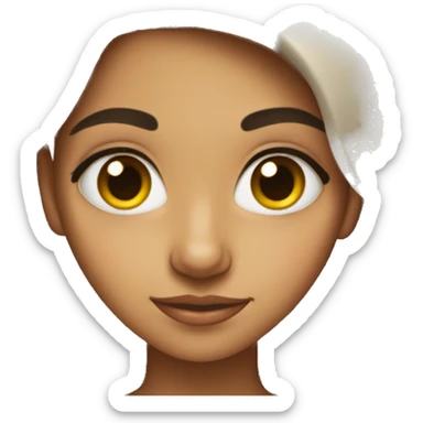 Cute hispanic woman with big eyes sticker