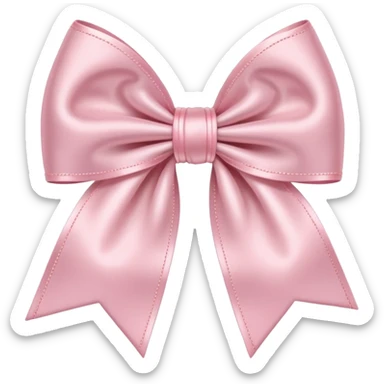 Cute light pink bow  sticker