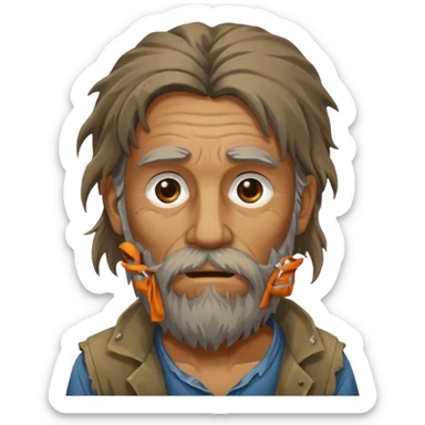 homeless guy sticker