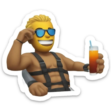 Helldiver drinking by the pool sticker