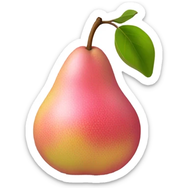 Pink fruit pear  sticker