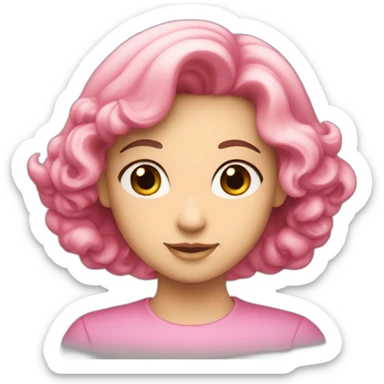 dauphin  de couleur rose sticker