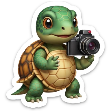 cheongsam ancient turtle with camera sticker