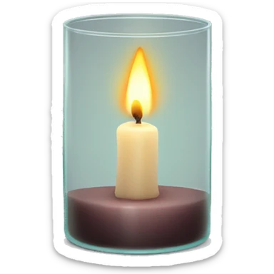 Candle in glass sticker