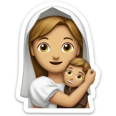 Vergine Maria con Gesù bambino in braccio sticker