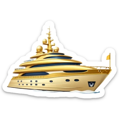 golden yacht sticker