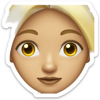 Muchacha rubia ojo negros piel blanca  sticker